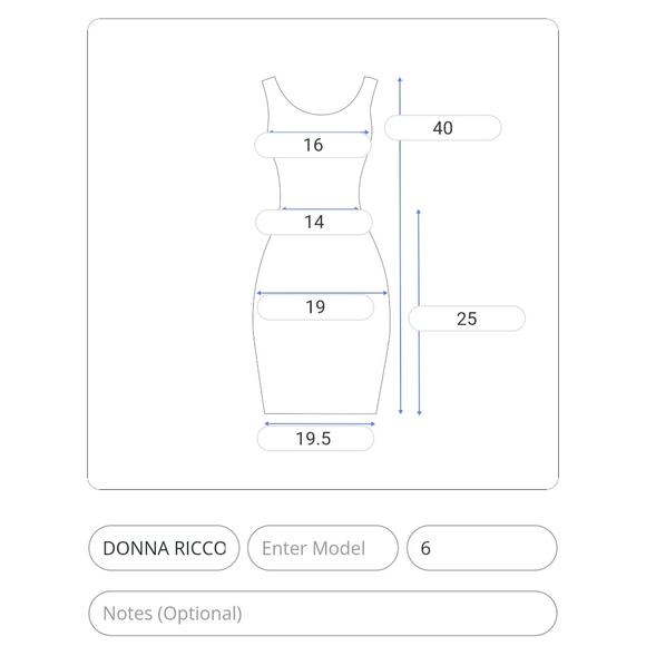 DONNA RICCO Sleeveless Knee Length Dress Womens 6 Floral Black White Cut Out - Picture 2 of 12